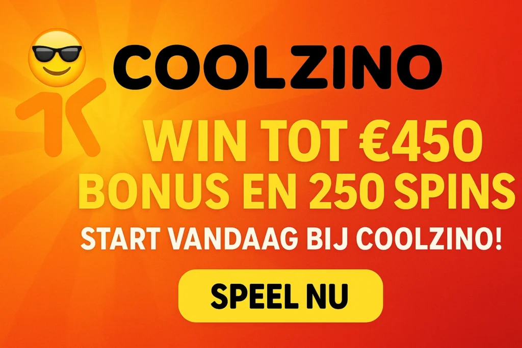 Win tot €450 bonus en 250 spins – Start vandaag bij Coolzino!