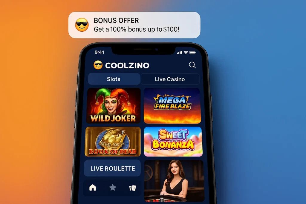 Coolzino Casino Mobiele App voor iOS en Android