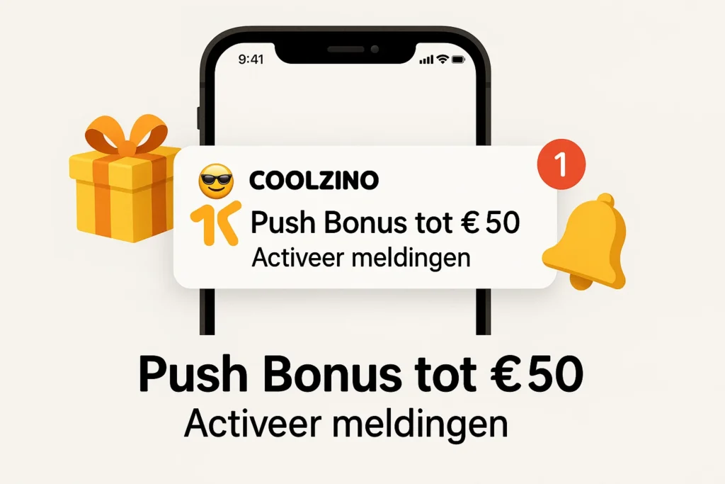 Coolzino pushmelding bonus mobiel